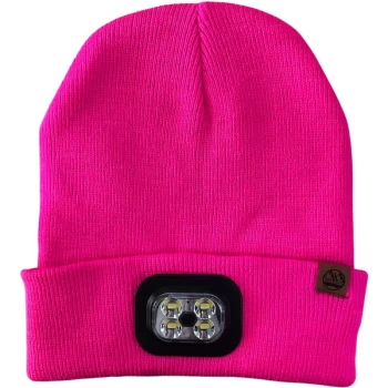 LED Lighted Beanie Hat - Pink - Six Peaks