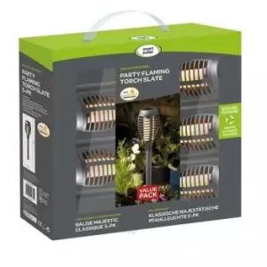 Smart Garden Party Flaming Torch Slate, 5 Piece Carry Pack