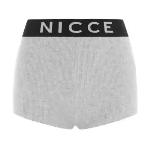 Nicce Lull Ribbed Shorts - Grey