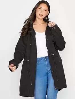 Long Tall Sally Washed Twill Parka - Black, Size 10, Women