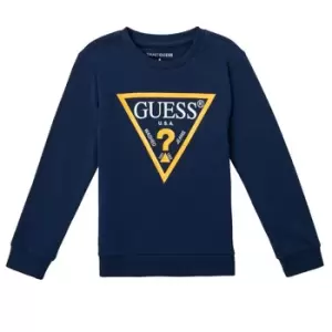 Guess CANISE boys's Childrens sweatshirt in Black. Sizes available:2 ans,3 ans,4 ans,5 ans,6 ans