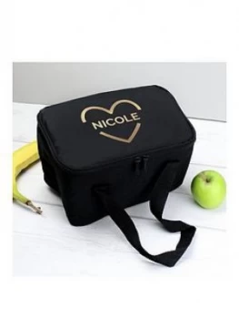 Personalised Gold Heart Lunch Bag