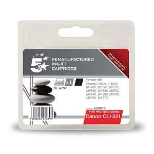 5 Star Office Canon CLI521 Black Ink Cartridge