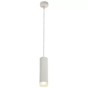 1 Light 20cm Ceiling Pendant Light GU10, Sand White, Acrylic Ring - Luminosa Lighting