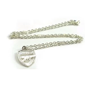 Arsenal Silver Plated Crest Pendant and Chain