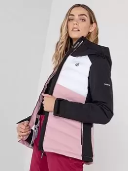 Dare 2b Coded Waterproof Quilted Ski Jacket - Pink/Black, Size 16, Women