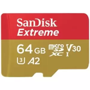SanDisk Extreme microSD card 64GB UHS-Class 3 shockproof, Waterproof